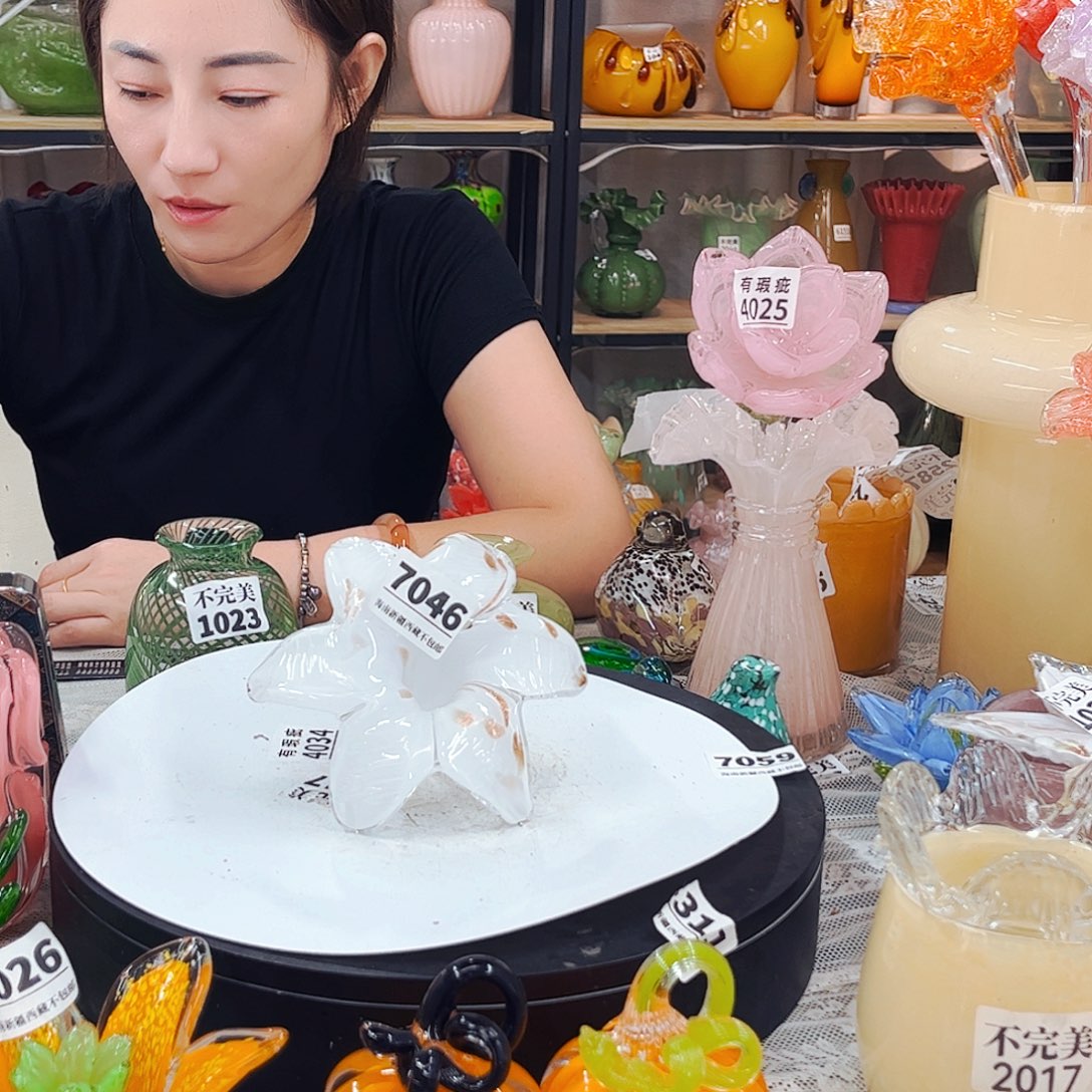 7046花摆件 家悦琉璃工艺品