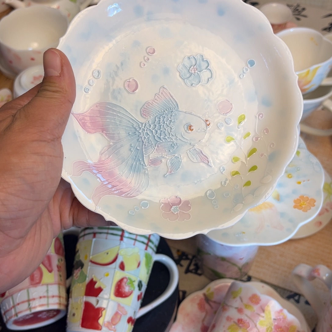 手柄款陶瓷盘盘盘