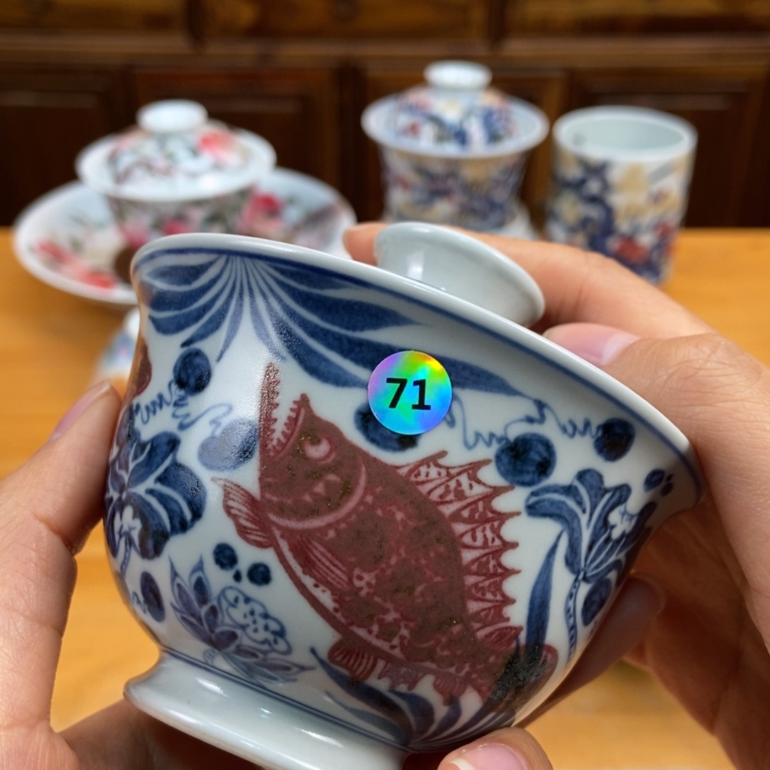 手绘现代茶具非古董