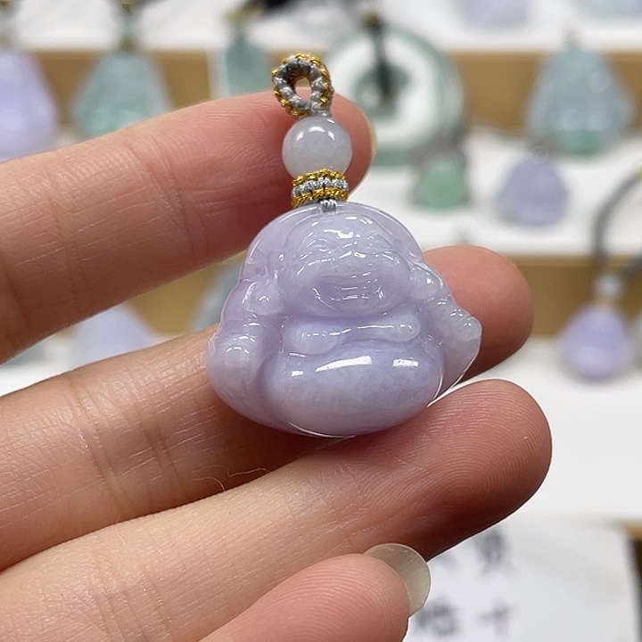 翡翠未镶嵌颈饰天然翡翠佛公31号