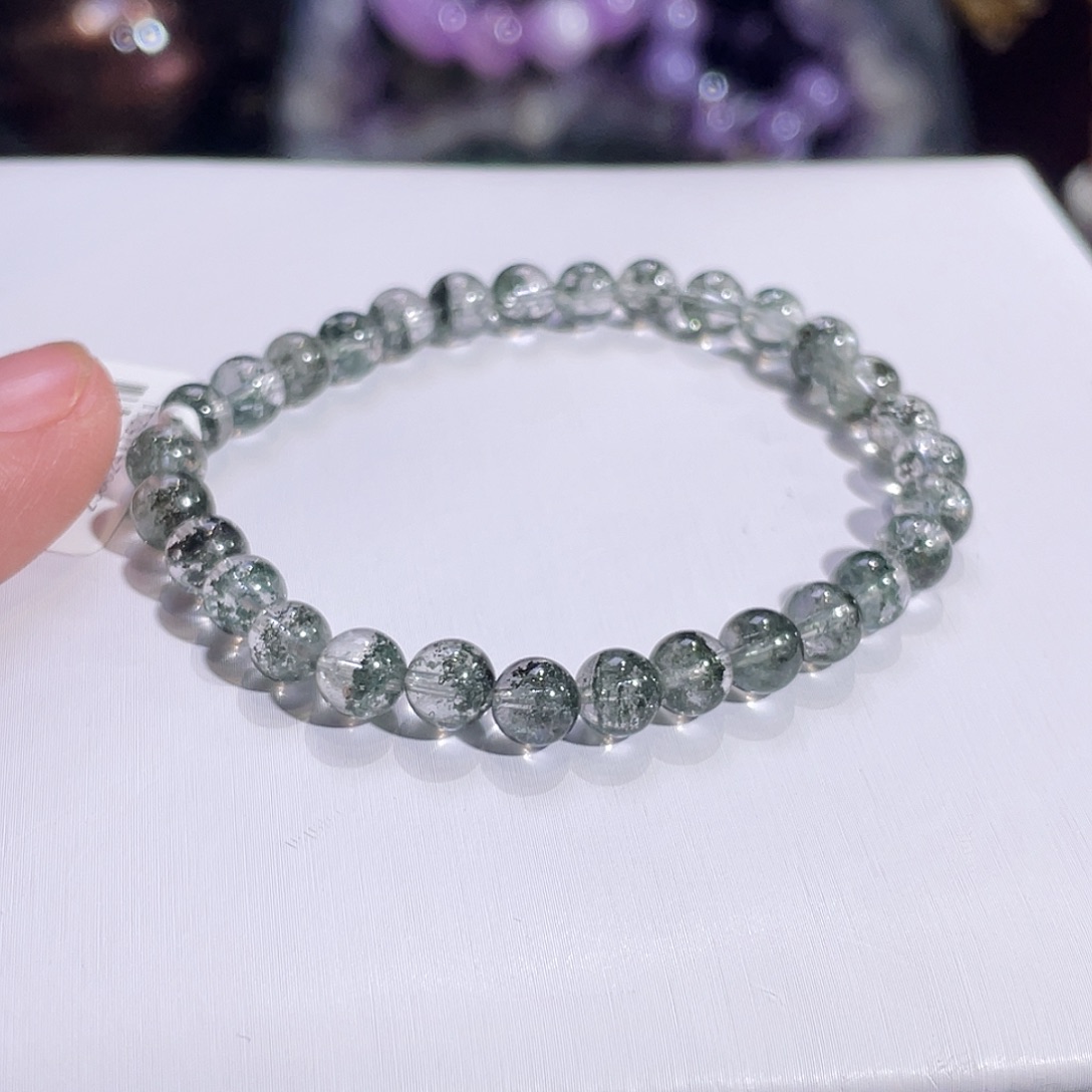 未镶嵌手链水晶6.2巴西绿幽灵6.2mm