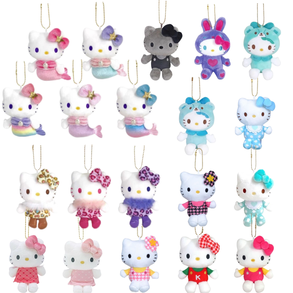 【日版正品】三丽鸥50周年Kitty系列人鱼豹纹款毛绒挂件