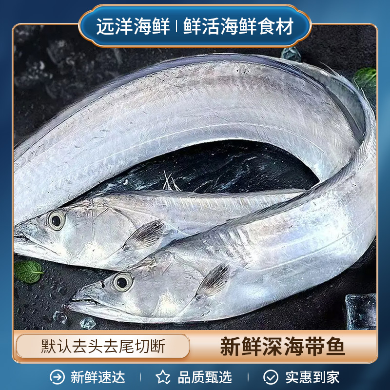 新鲜深海特级带鱼 一条约500g-650g带鱼同城送