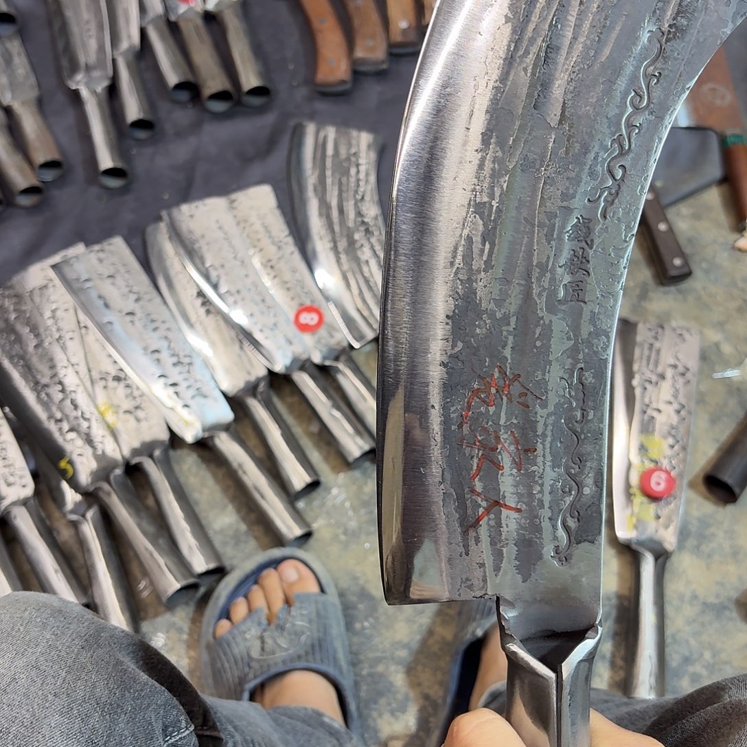 高碳锰钢云南阿老表手工锻打刀