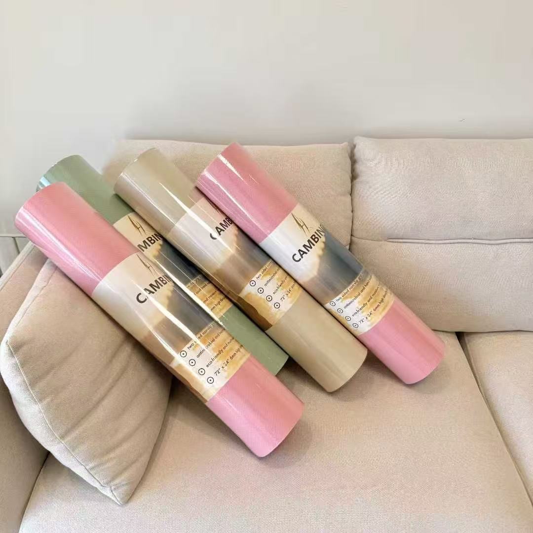 【羊哥甄选】双面防滑耐磨TPE材质6mm厚家用健身瑜伽垫颜色随机