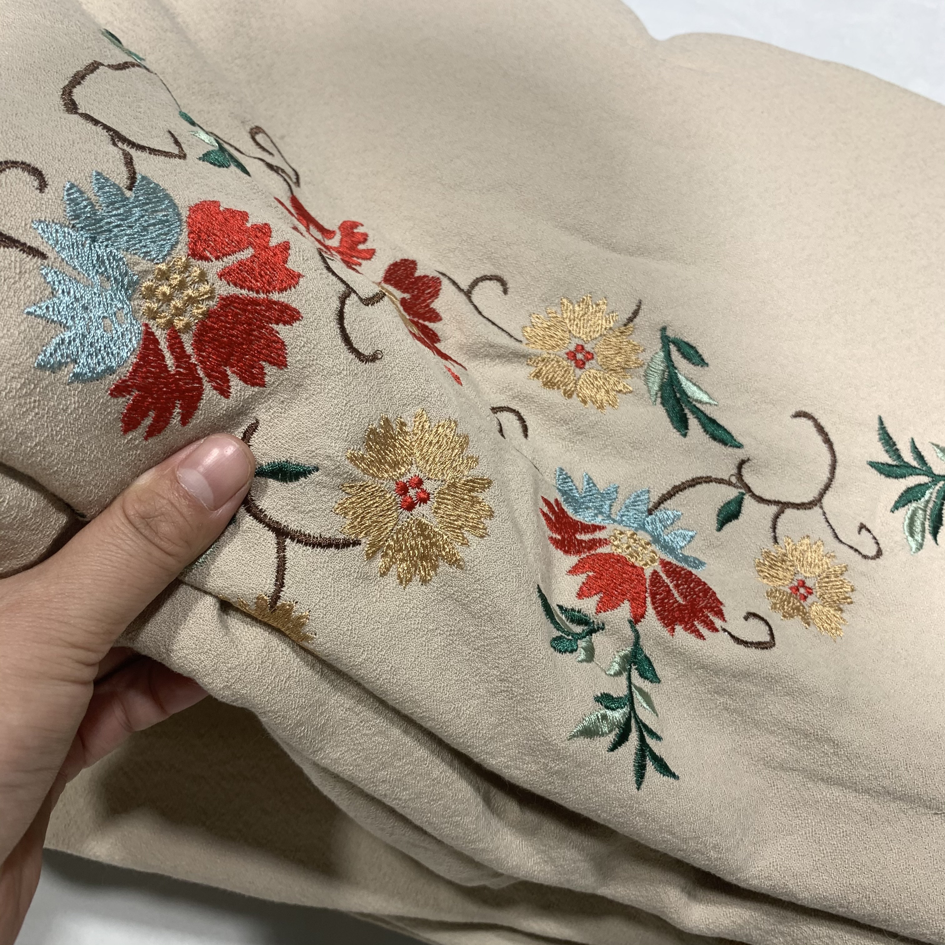 《鲁恬床品》鸿运当头 汉麻加厚绣花柔软亲肤透气四季四件套