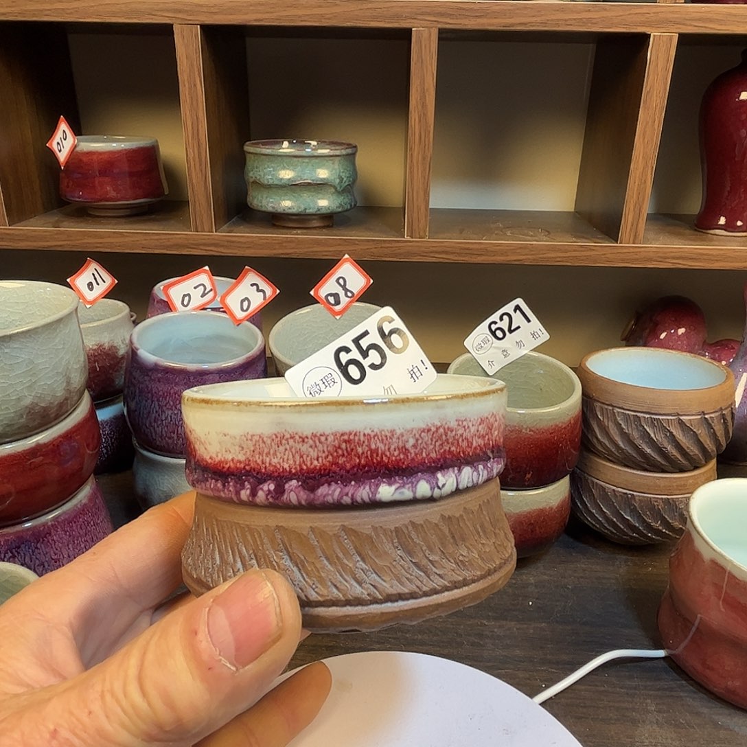 夏***喵杯子钧瓷#钧瓷#原矿釉#高温#茶器#非遗传承