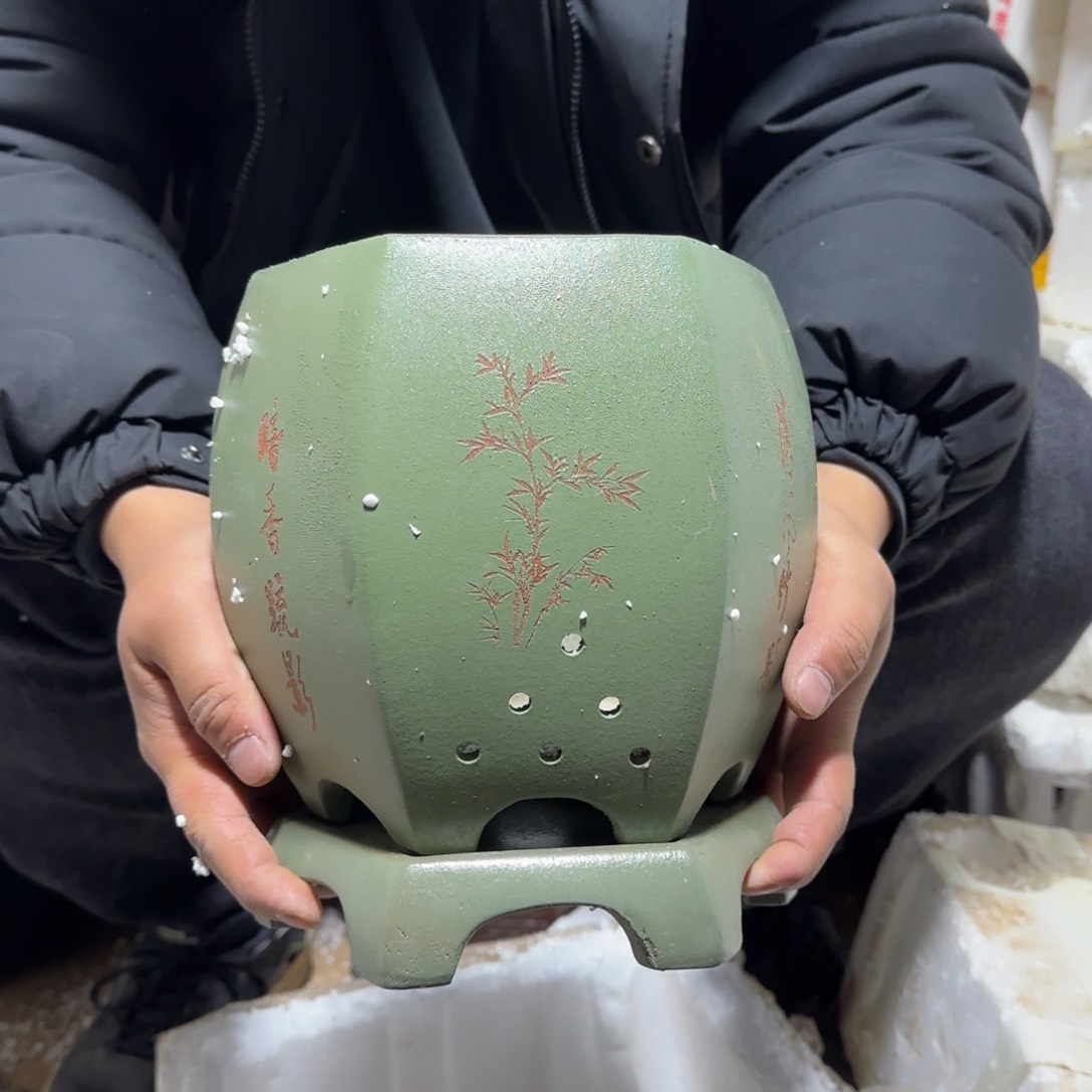 紫砂花盆！口径和重量