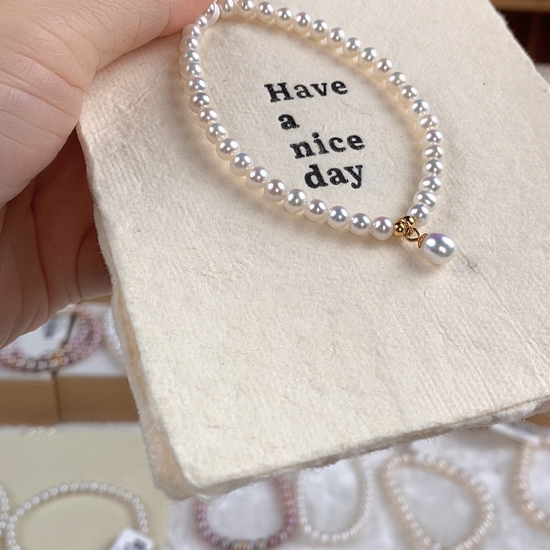 淡水珍珠手绳银S925镶嵌