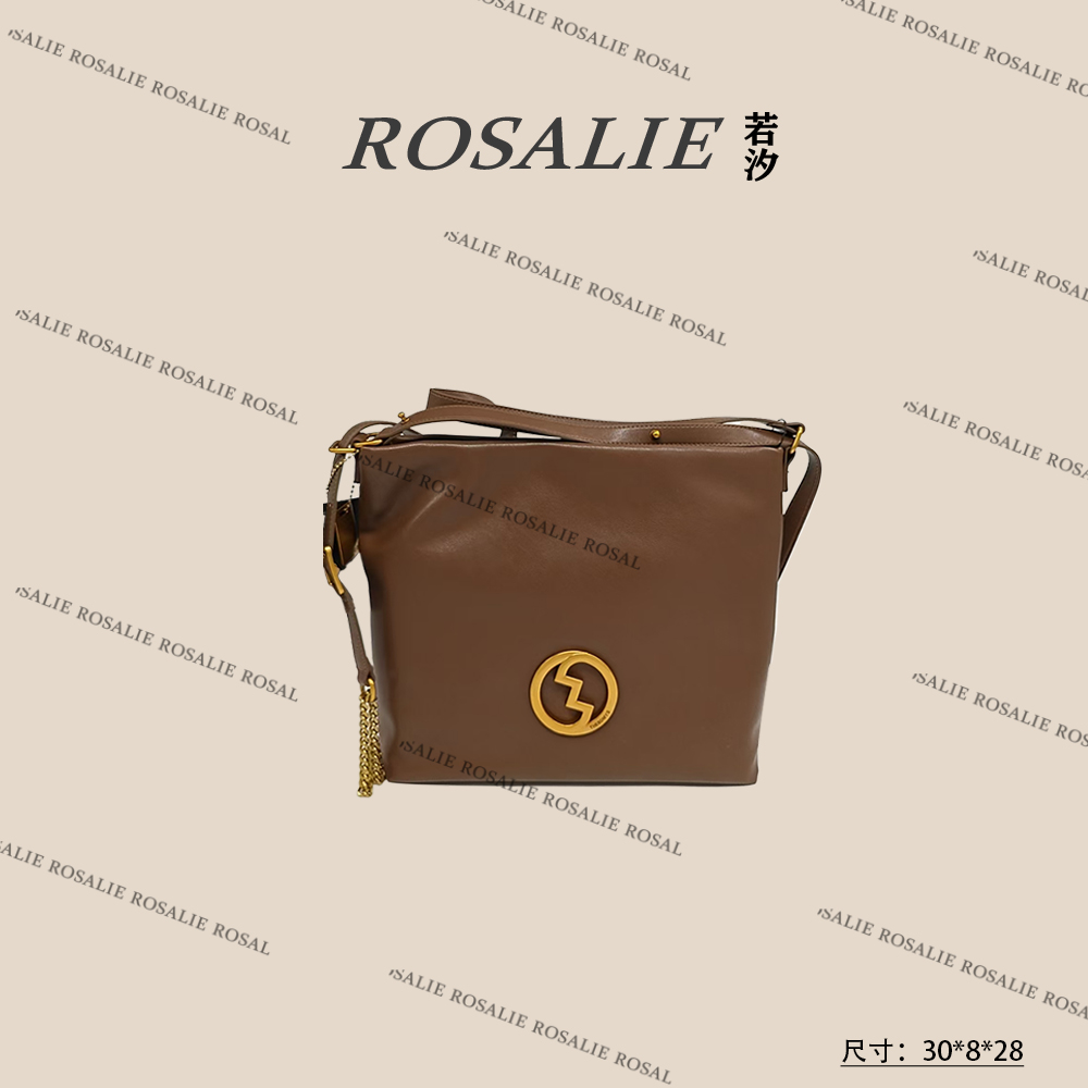 【若汐Rosalie】BD-B896-牛皮棕轻奢小众时尚气质百搭女士包包