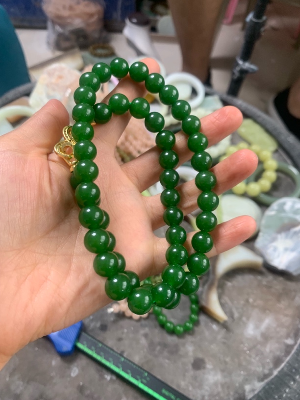 尺寸10mm！满绿色菠菜绿妈妈链