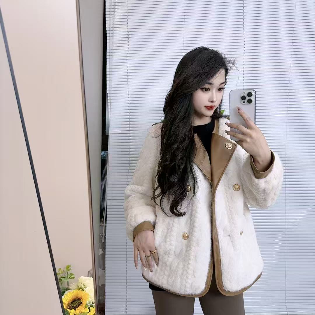 春季新品时尚百搭设计师毛毛外套