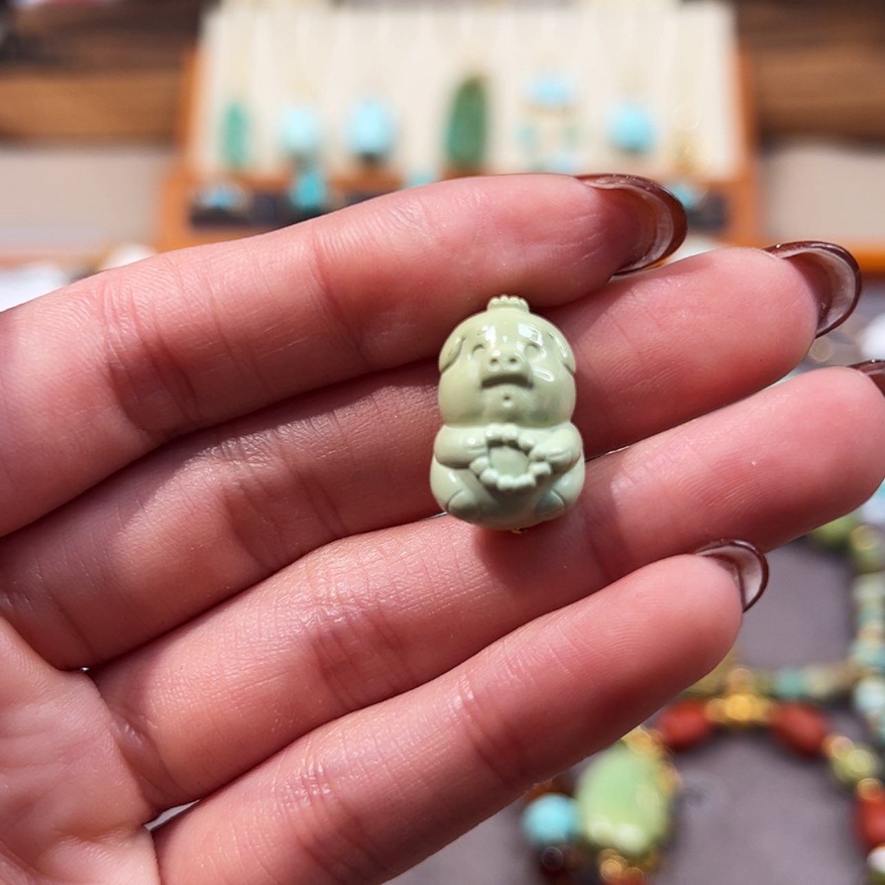 【闪购商品】未镶嵌绿松石裸石配饰