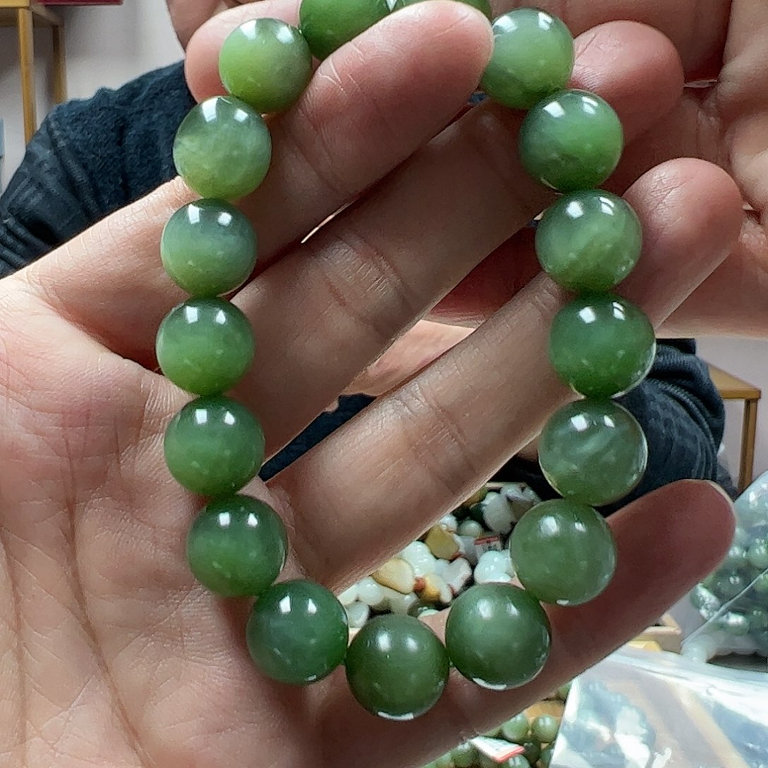 【闪购商品】和田玉手串未镶嵌卡12