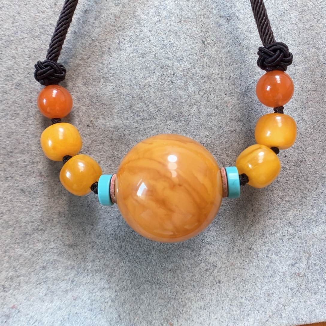 未镶嵌项链蜜蜡蜜蜡锁骨