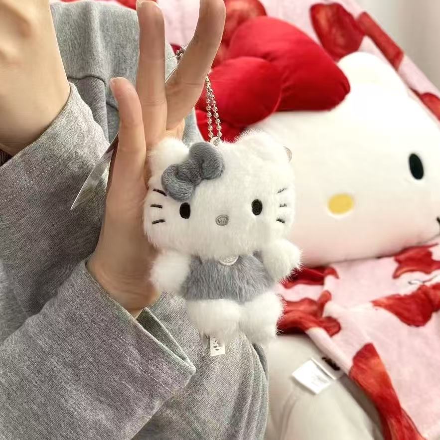 【韩版限定】正版HELLOKITTY三丽鸥灰白KT挂件