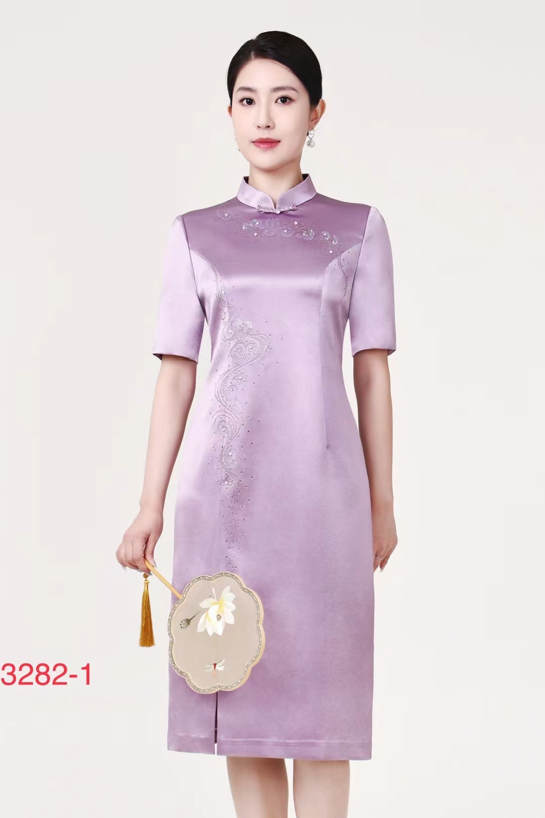 京羽裳高端优雅醋酸缎喜婆婆喜妈妈旗袍