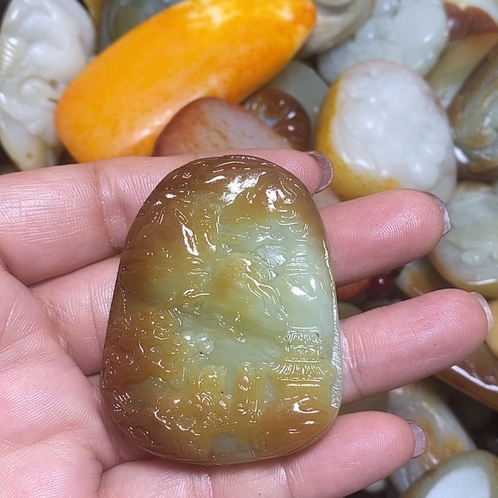 和田玉未镶嵌挂件