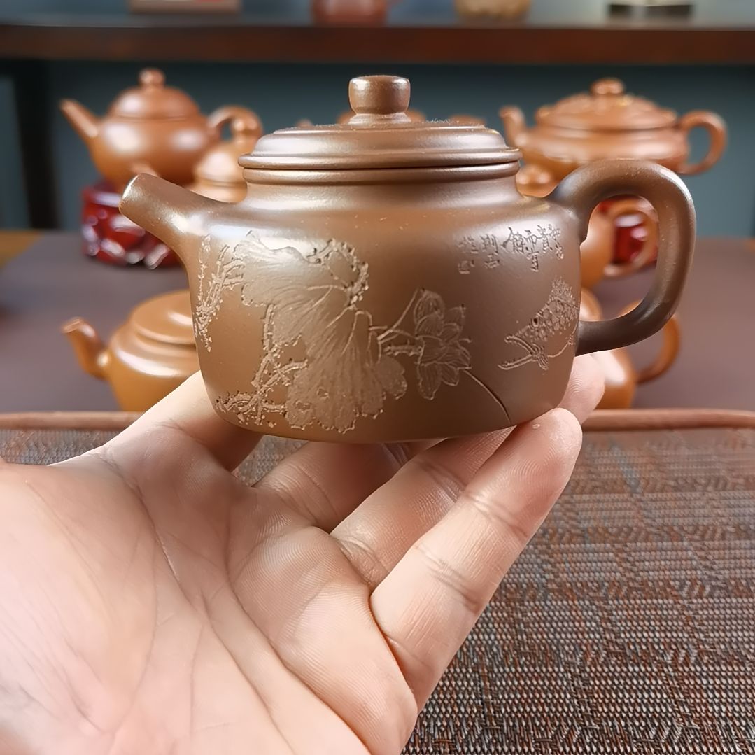 紫砂茶壶紫泥德钟200CC