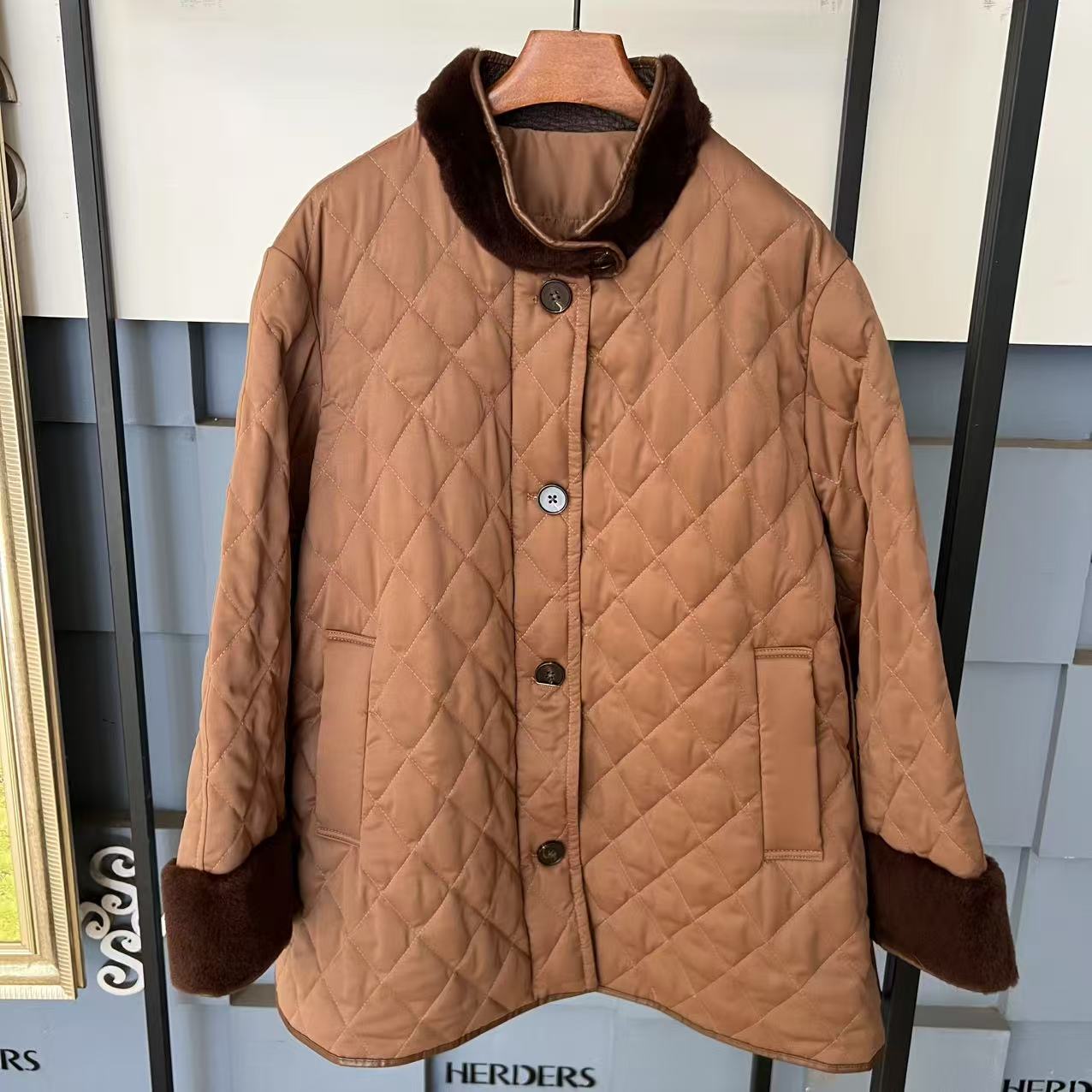 【DCP•Flagship store】83636-E 新款时尚鹅绒皮毛一体外套
