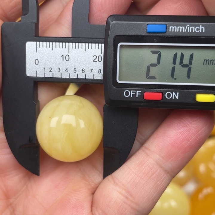 裸石蜜蜡未镶嵌蜜蜡有瑕圆珠