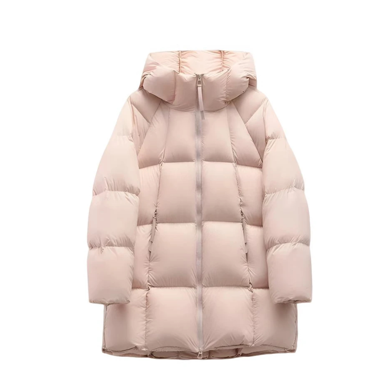 【工厂羽绒直通车】90白鹅绒贝贝款超轻保暖泡芙感连帽羽绒服中长款