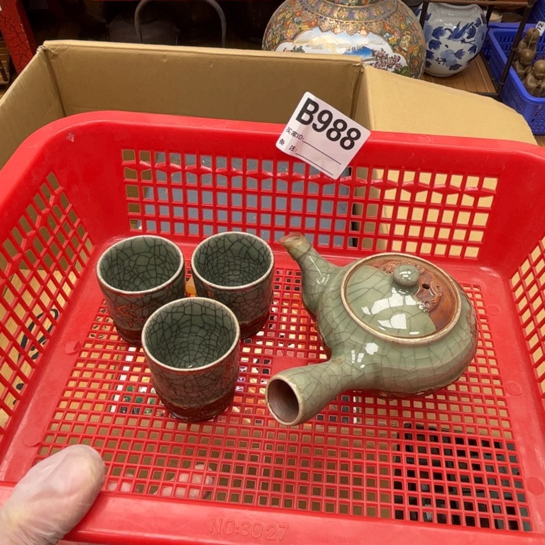 瓷片摆件工艺品摆件666