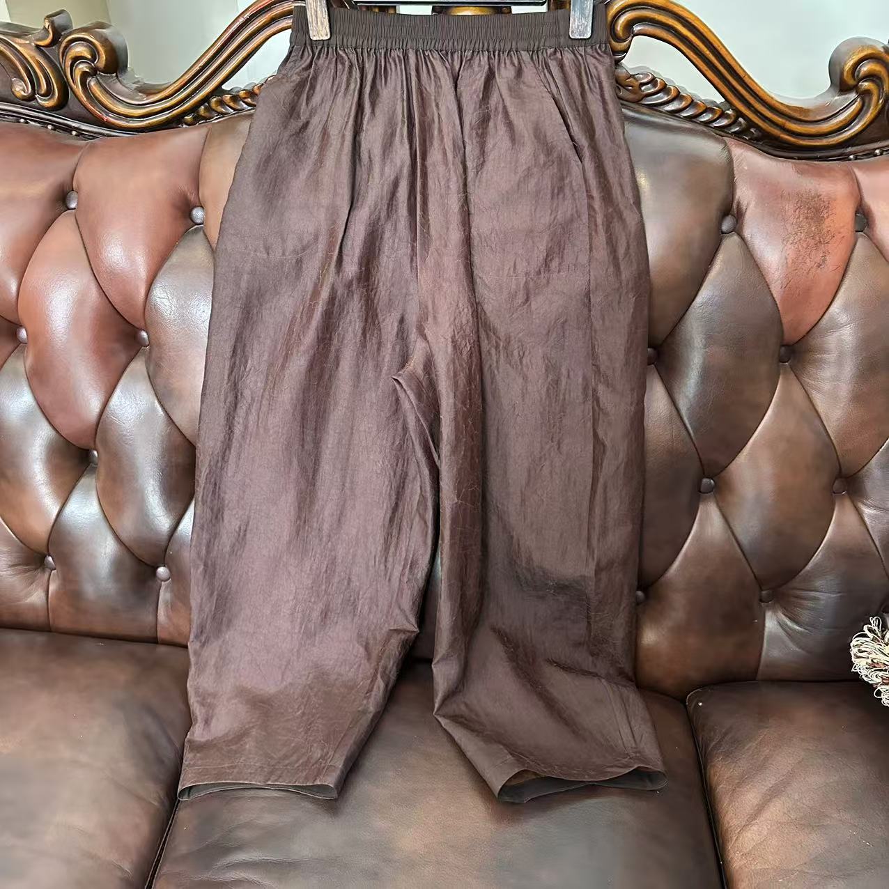 香云纱桑蚕丝休闲裤新中式红云纱53S53D20993-260330