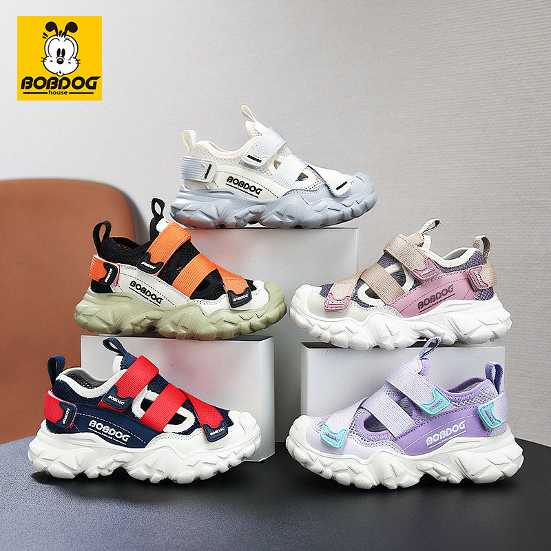 巴布豆儿童鞋子2025夏季新款男童镂空溯溪鞋中大童软底女童运动鞋