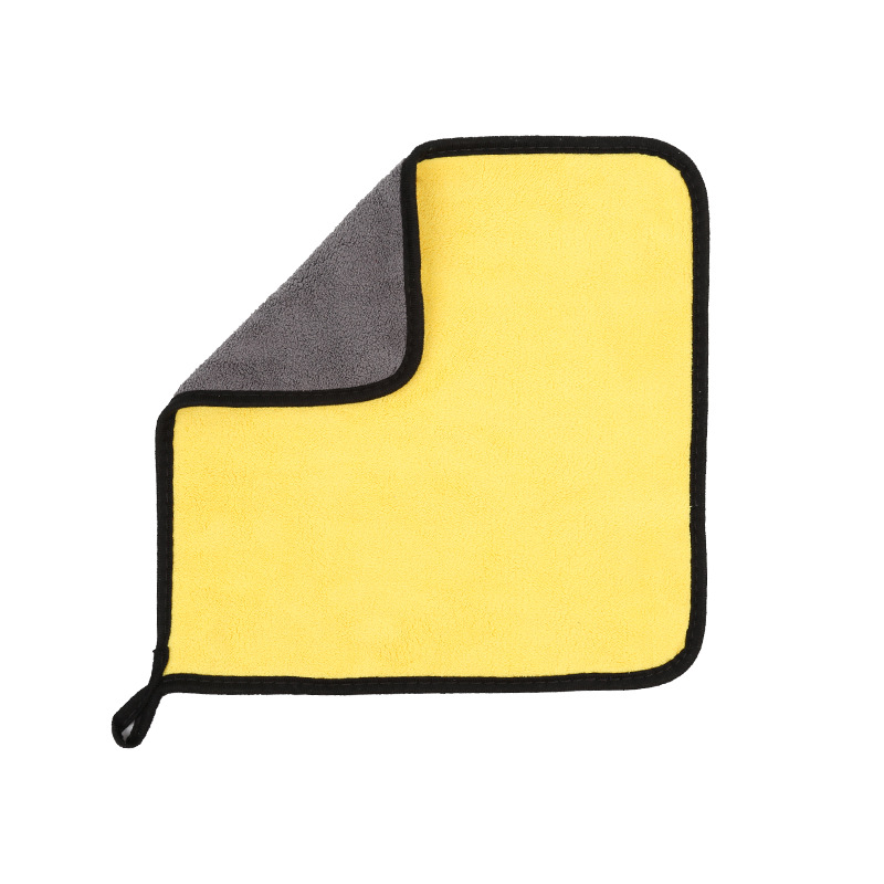 洗车毛巾加厚吸水珊瑚绒擦车巾 双色双面高密车用清洁洗车擦车巾