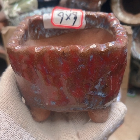 红陶粗陶花盆手工