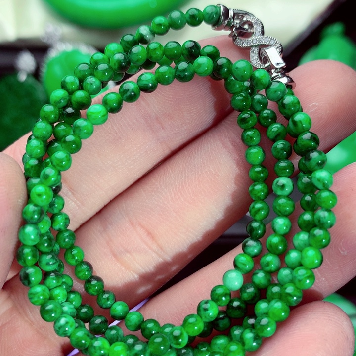 翡翠未镶嵌毛衣链