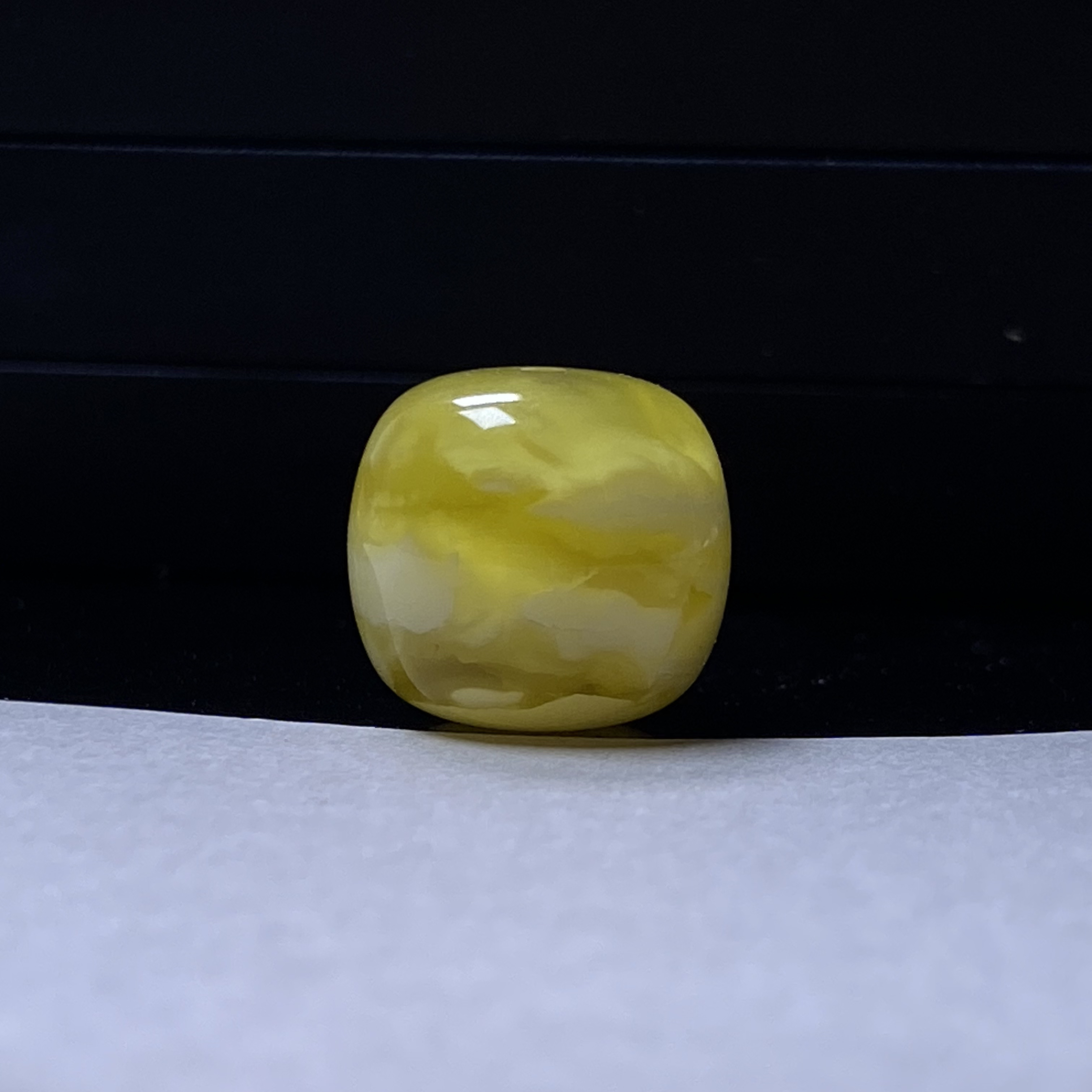 琥珀蜜蜡金瓷白虎皮溶洞老型单珠配饰13.9mm
