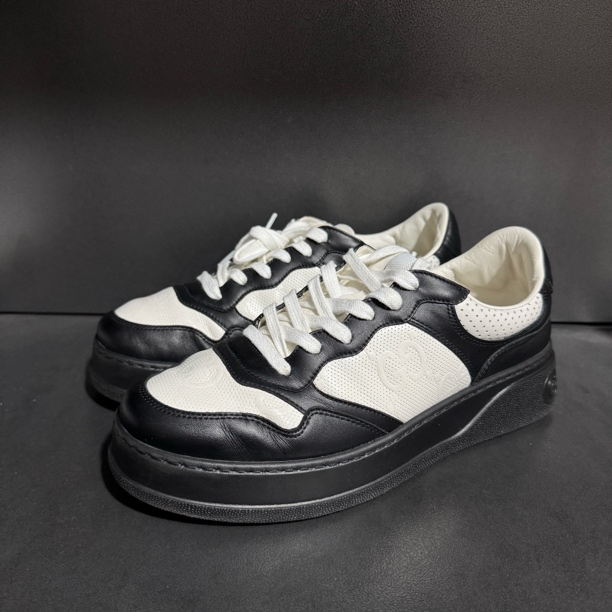 95新 GUCCI/古驰 42.5码/古驰95新 黑白饼干鞋男款