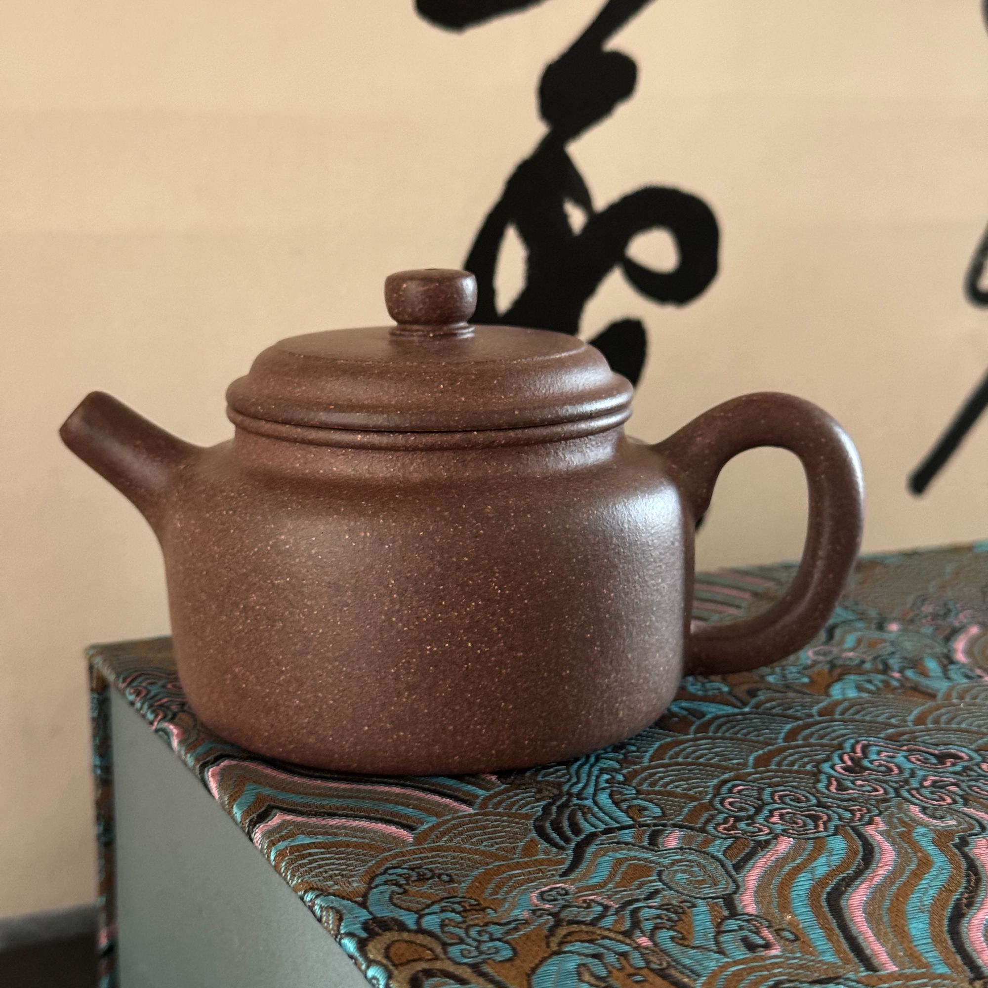 黄龙山花块紫泥德钟壶170cc-180cc半手工壶紫砂壶茶具茶壶