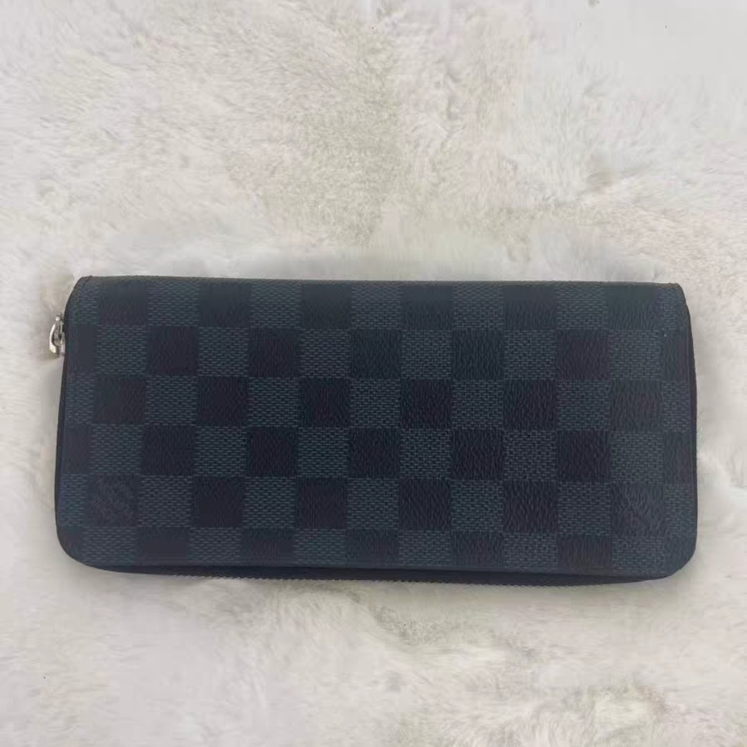 99新 LouisVuitton/路易威登 98新稀有蓝棋盘钱包