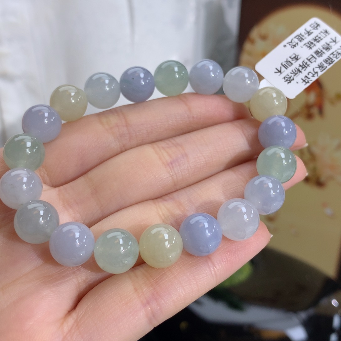 未镶嵌手串翡翠卡10冰润马卡龙多宝
