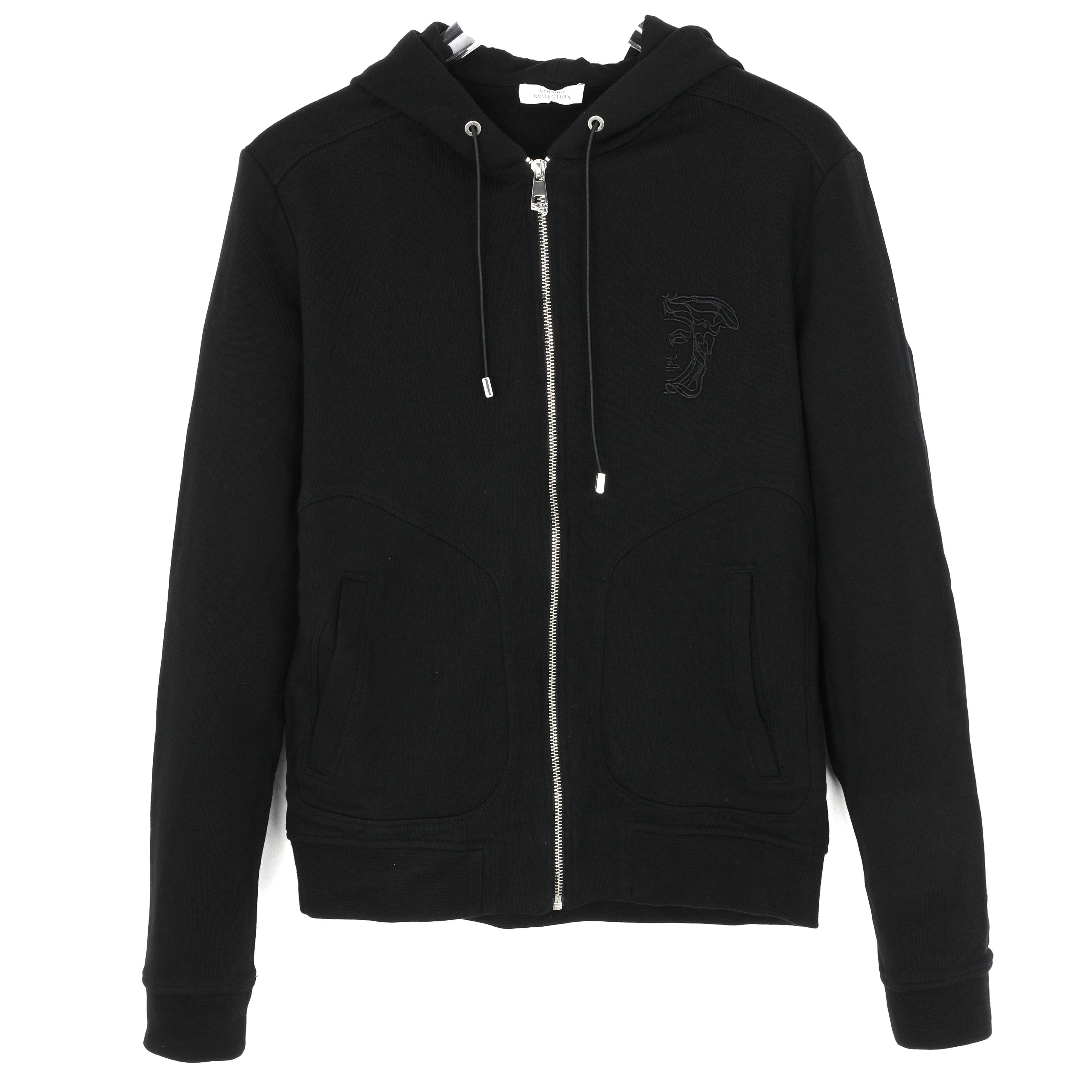 VERSACE/范思哲VC 男士黑色休闲连帽外套 V800698VJ00358V1008