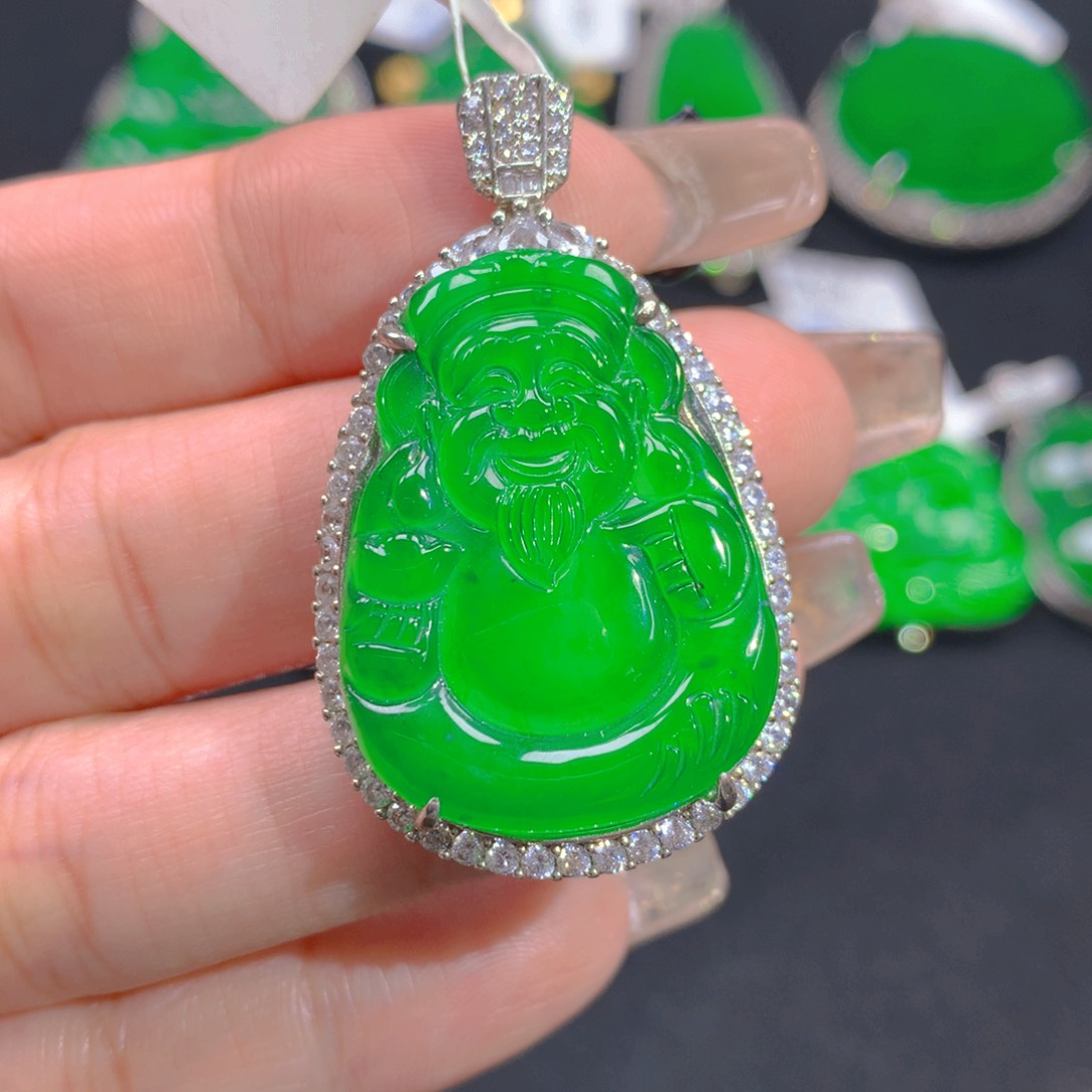 翡翠颈饰银S925镶嵌111111111