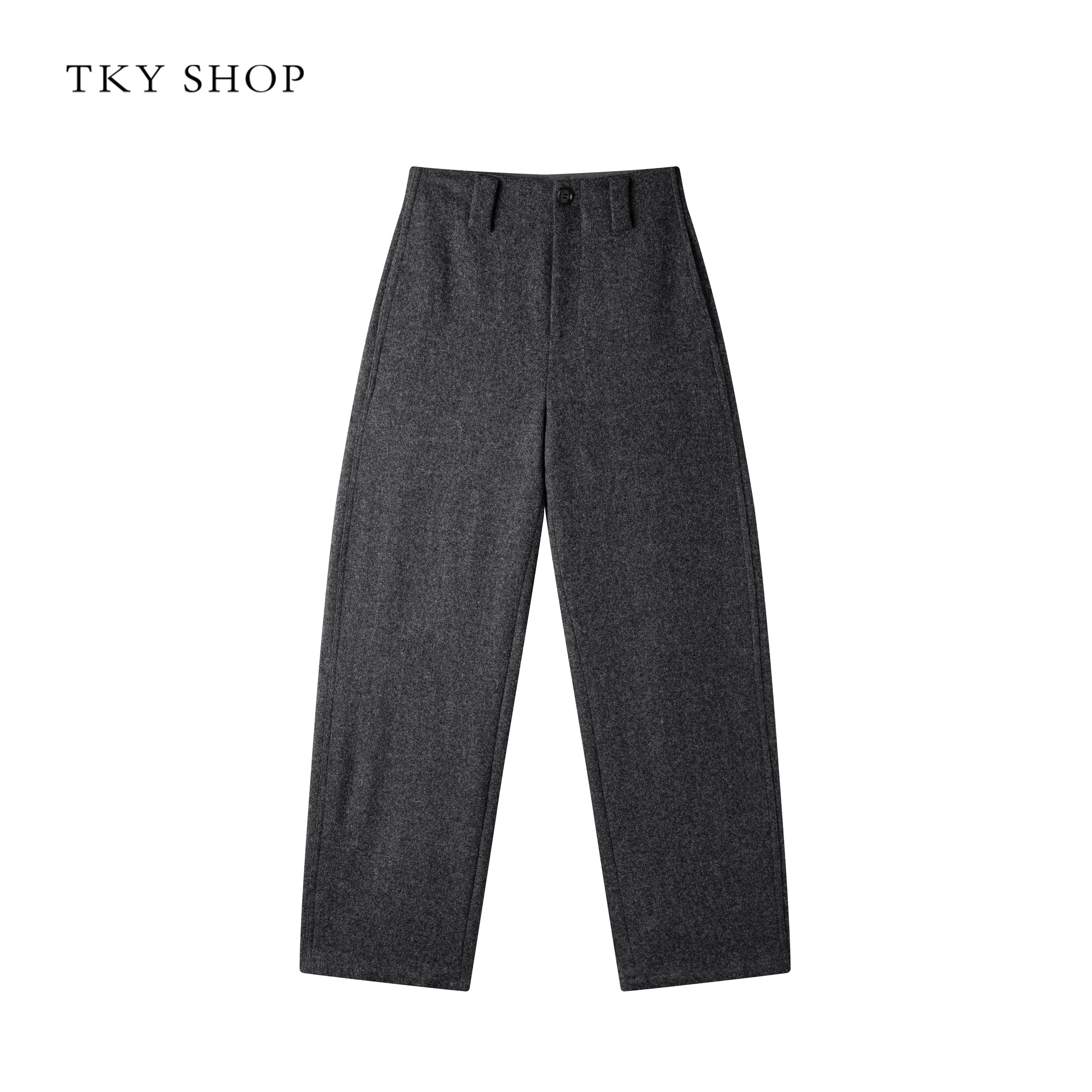 TKYSHOP【满分绵羊毛】秋冬弯刀休闲裤简约通勤百搭裤 10H1PA00H277
