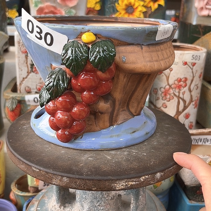 紫砂花盆粗陶材质多肉花盆