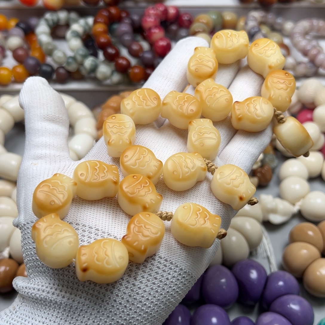 吊坠菩提根/象牙果A533鱼饼18左右通货一串随机