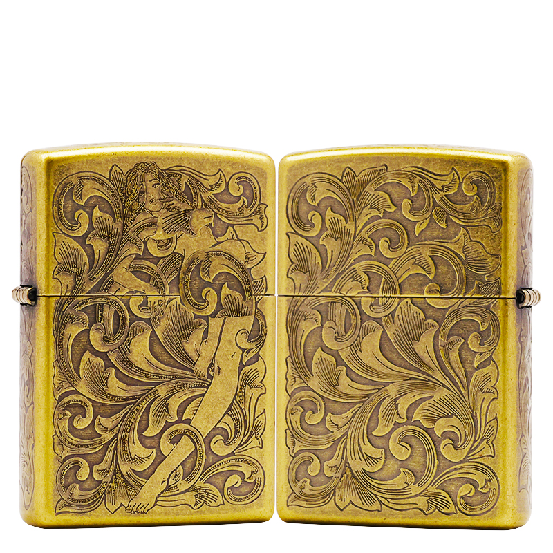 ZIPPO/之宝常规古铜【唐草仙子】正品防风煤油打火机KF-DK