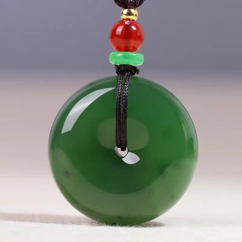 和田玉青玉平安扣