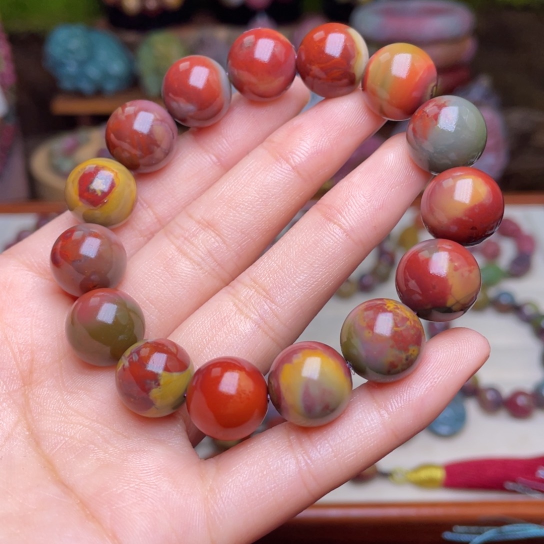 玛瑙/玉髓珠宝半成品未镶嵌青*盐源玛瑙油画风炫彩磨砂包浆