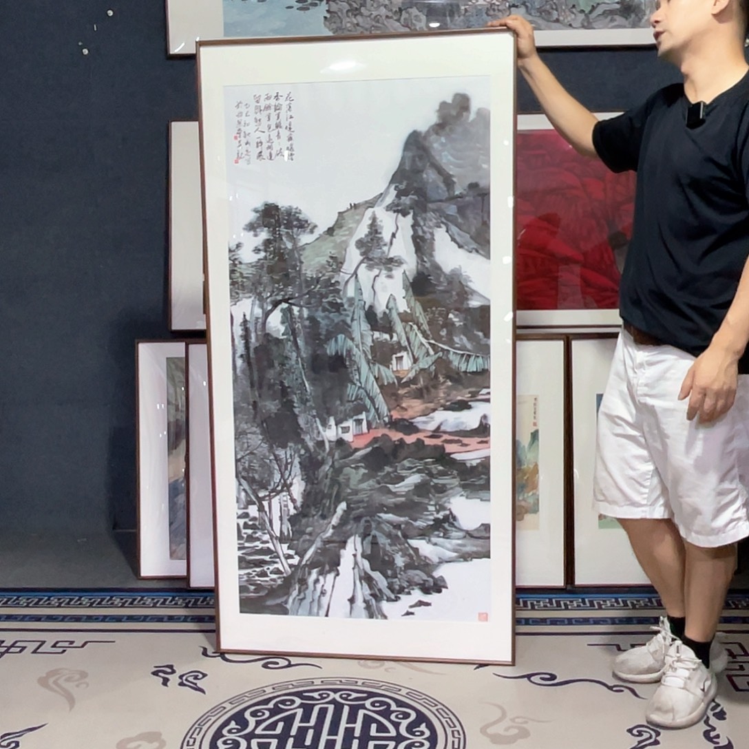 国画手绘画作品带框80/160