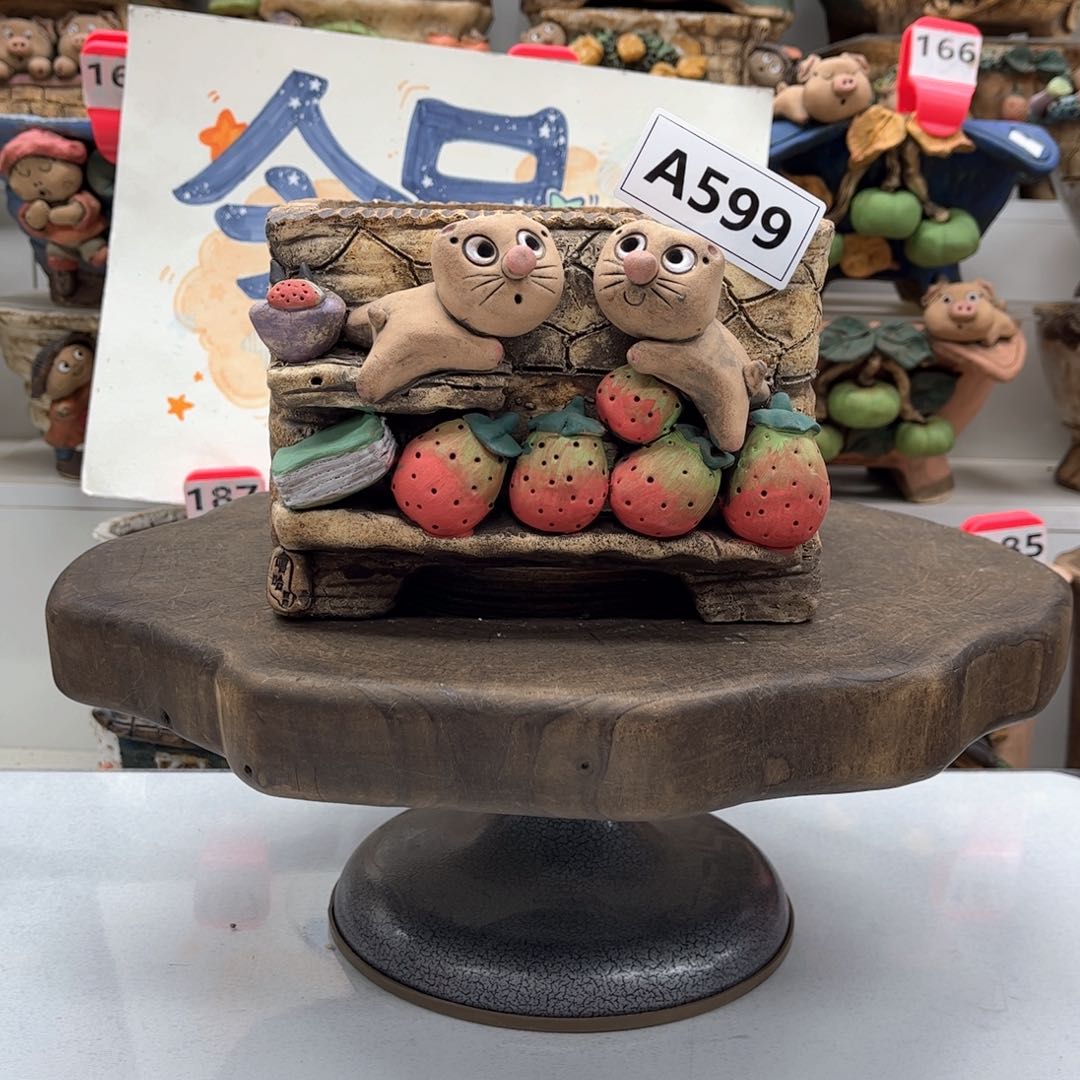 红陶花盆599粗陶