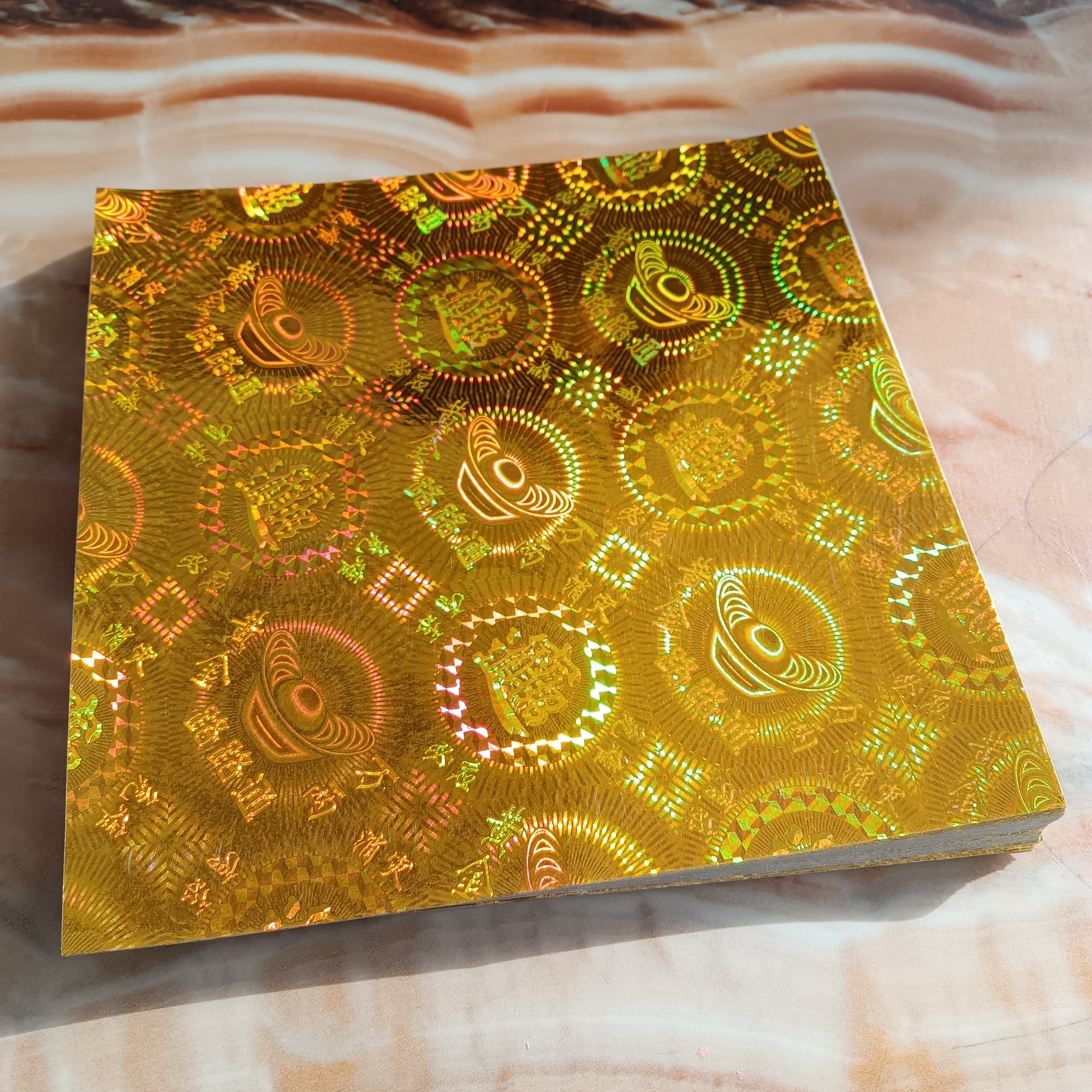 镭射金纸手工折纸18*18
