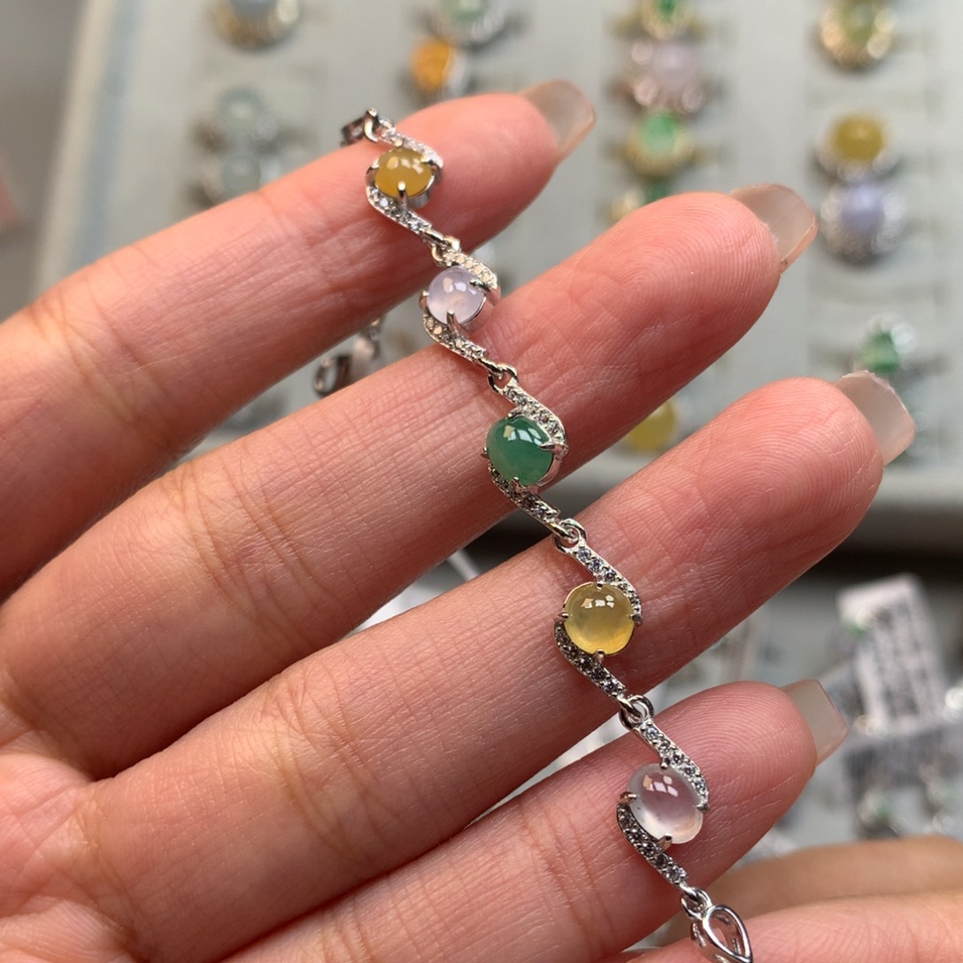 翡翠银S925镶嵌戒指