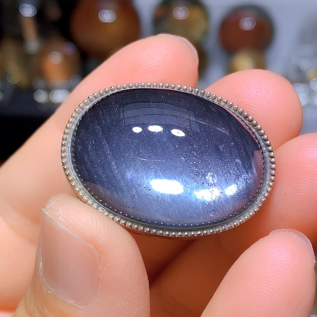 水晶吊坠银S925镶嵌天然水晶